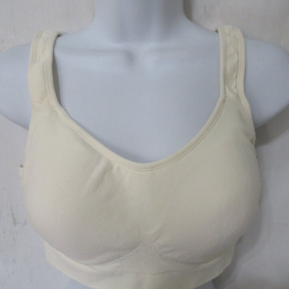 TrueKind Bra L Large Cream Daily Comfort Bralette Wireless 10022
